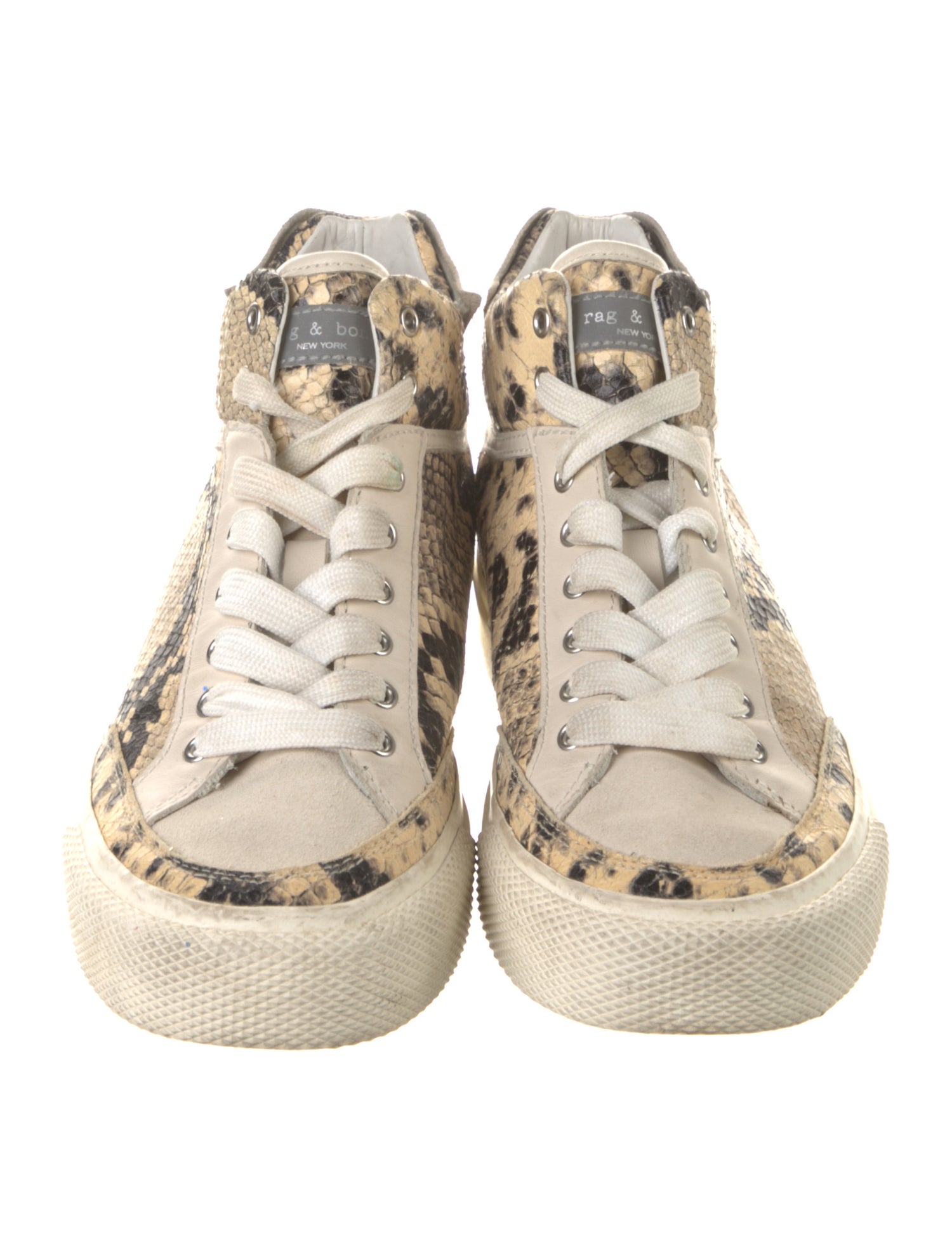 Rag & Bone Leather Animal Print Sneakers